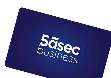 Carte 5àsec Business illustrant une solution pressing entreprise pour les professionnels