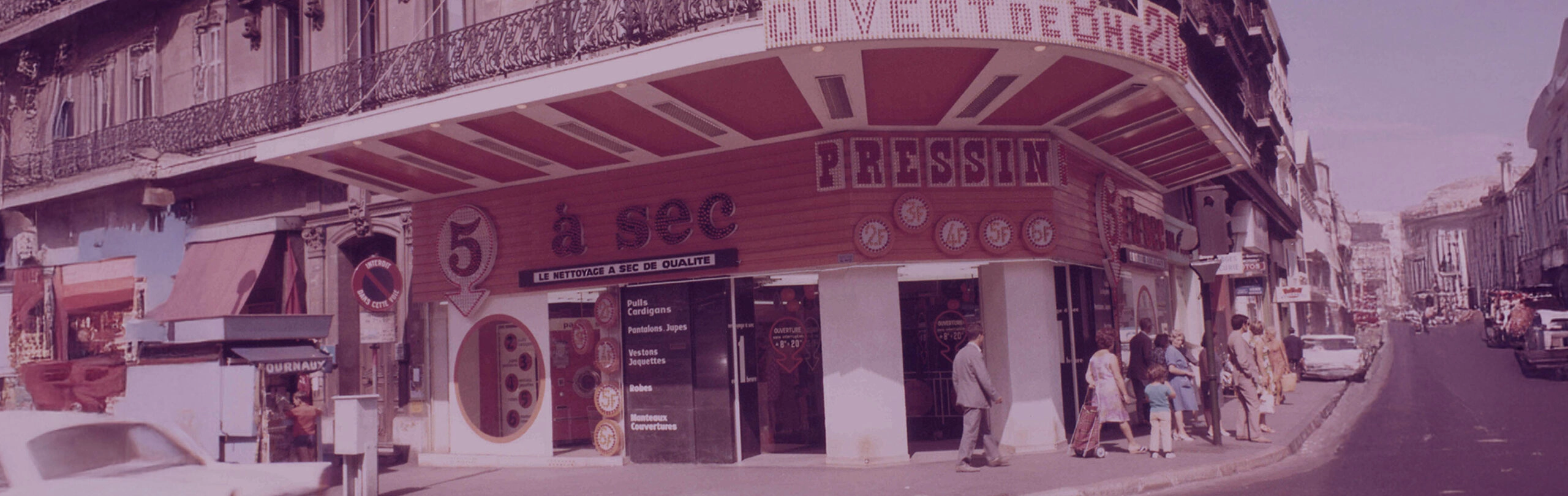 Ancienne boutique illustrant l’histoire pressing 5àsec et ses débuts