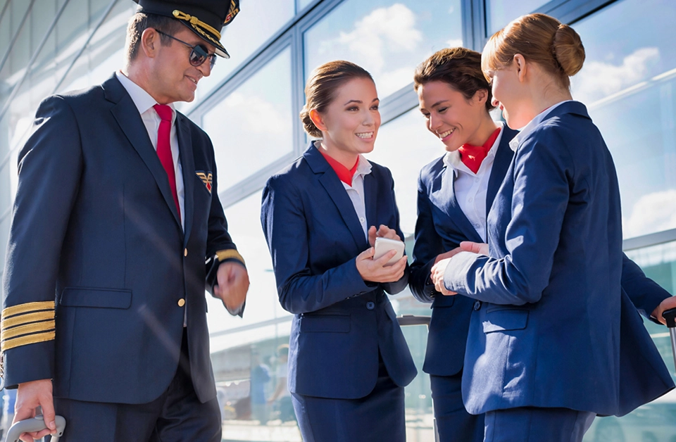 Personnel du secteur transports et logistique en uniforme pour le nettoyage des tenues professionnelles